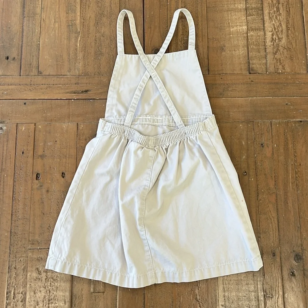 Gymboree khaki pocket apron jumper dress vintage 3-4 years